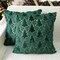 Christmas Tree Decorative Pillow Covers 18x18 Set of 2, Green Soft Plush Faux Fur Farmhouse Throw Cushion Cases for Xmas Winter Holiday Home Decorations